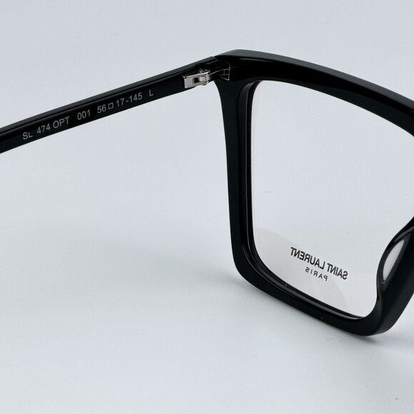 Saint Laurent SL474OPT 001 BRAND NEW Eyeglasses Black Square Unisex - Picture 11 of 12